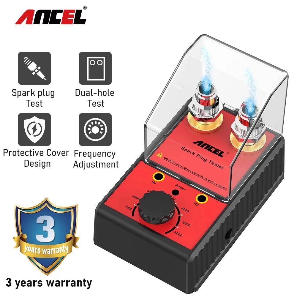 Dual Hole Car Spark Plug Tester Adjustable Detector Ignition Diagnostic Tool Set