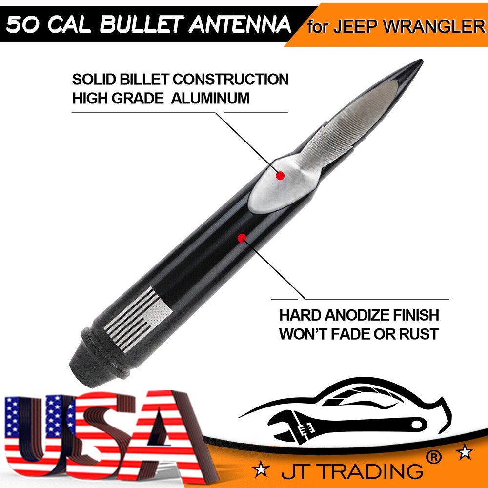 USA Bullet Antenna for 2007-2021 Jeep Wrangler JK JL Rubicon Sahara Gladiator