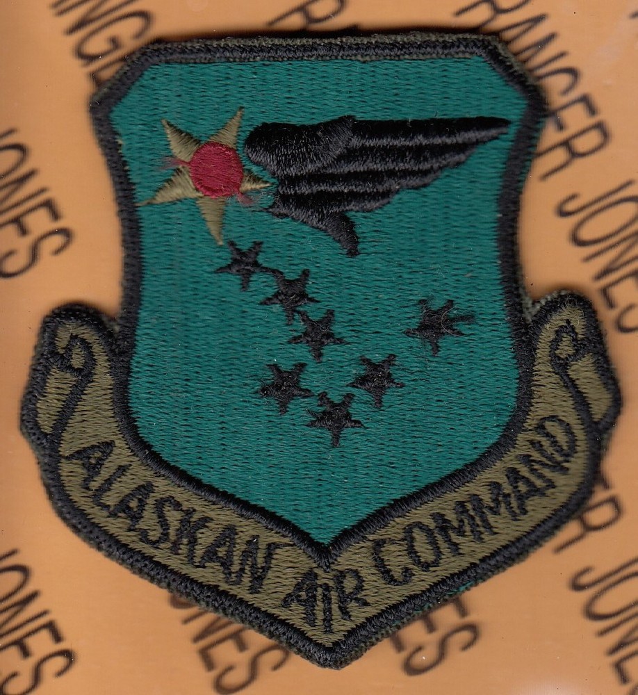 USAF Air Force Alaskan Air Command AAC ~3" OD Green BDU patch c/e