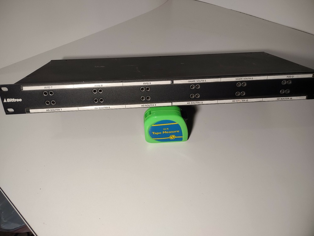 Bittree® Programmable RS-422 Patchbay 1 RU with DE-9 Rear Interface