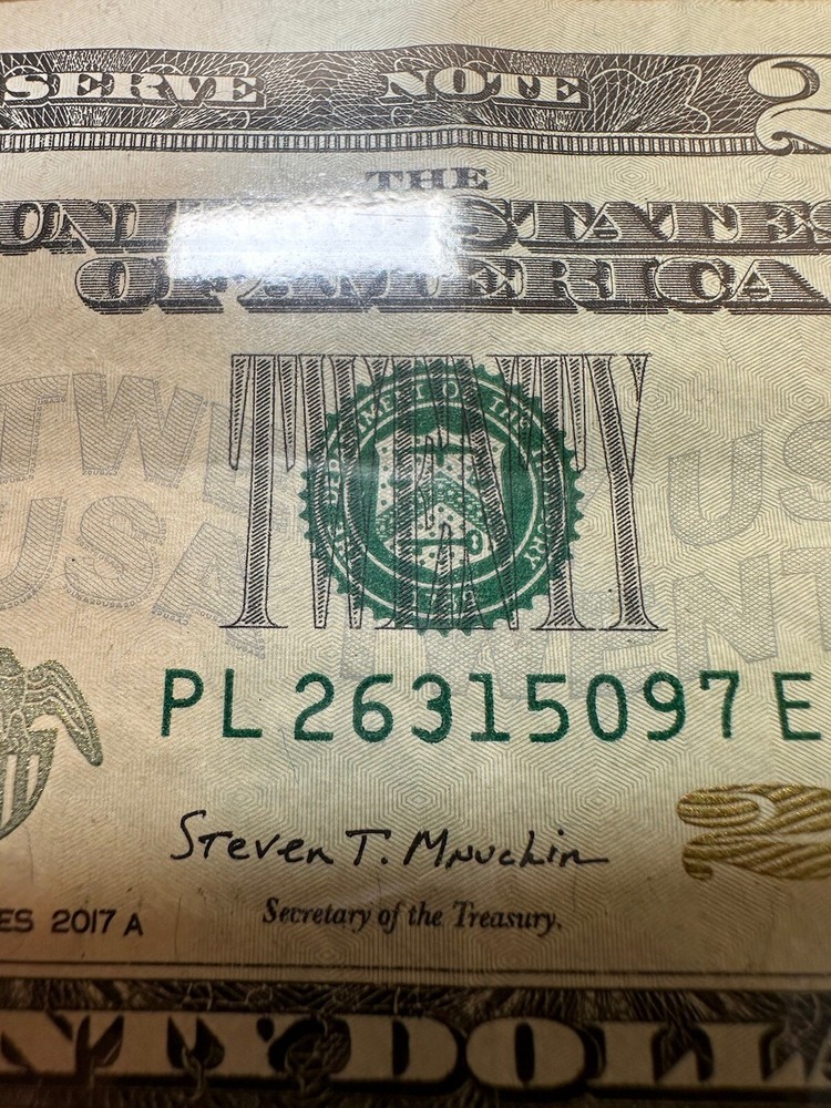$20 BILL INK ERROR ON NUMBER “3” RARE