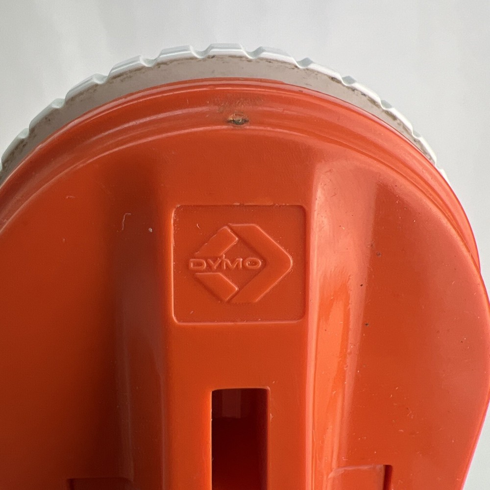 Vintage Dymo Mini Handheld Label Maker USA Orange Untested