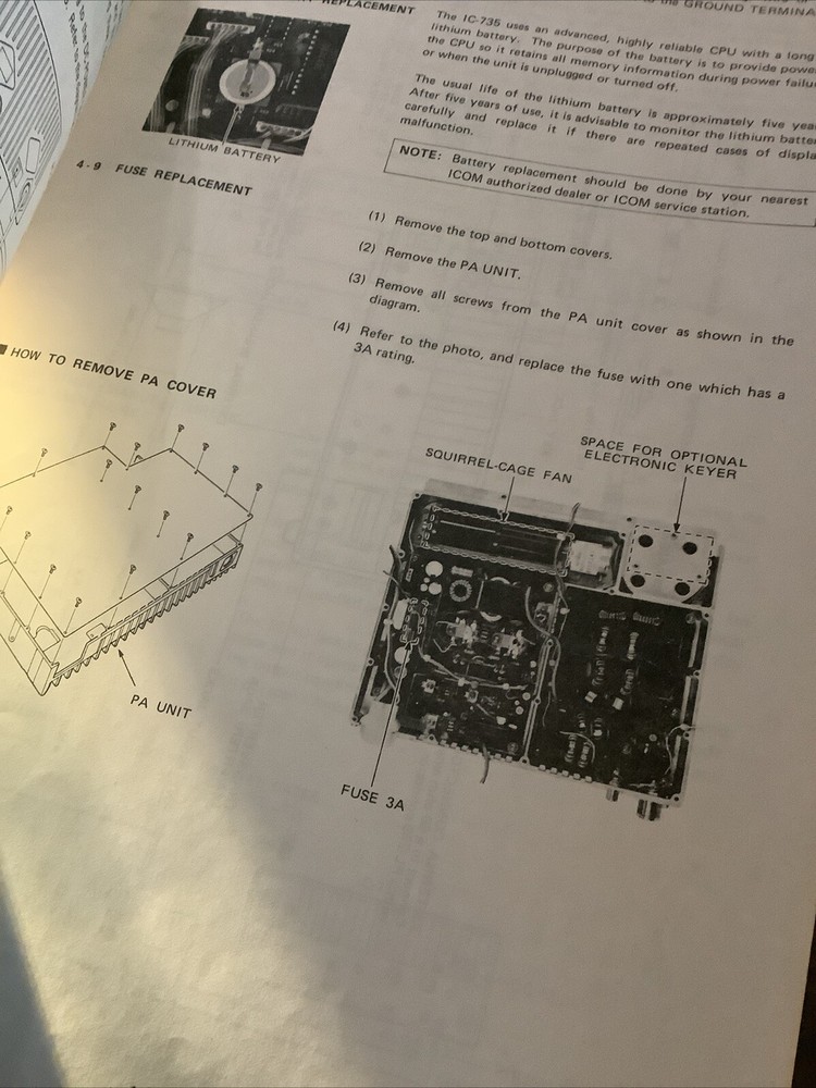 Icom IC-735 Instruction Manual Original