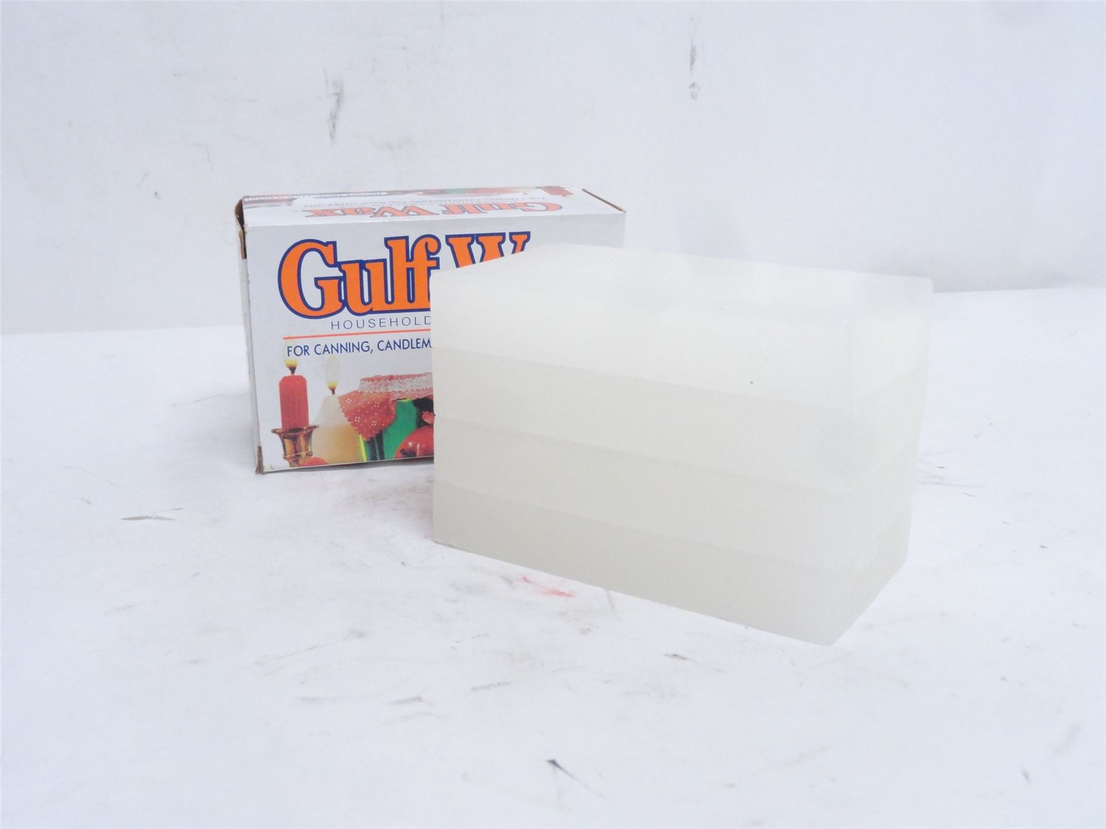 246722 New In Box; Gulf Wax 7851212001 Household Paraffin Wax; 1-Lb Box