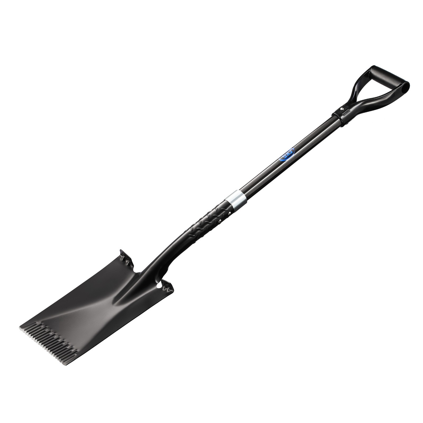 CKG Flat Shovel for Gardening with Carbon Fiber Handle, Heavy Duty Shovel 43inch