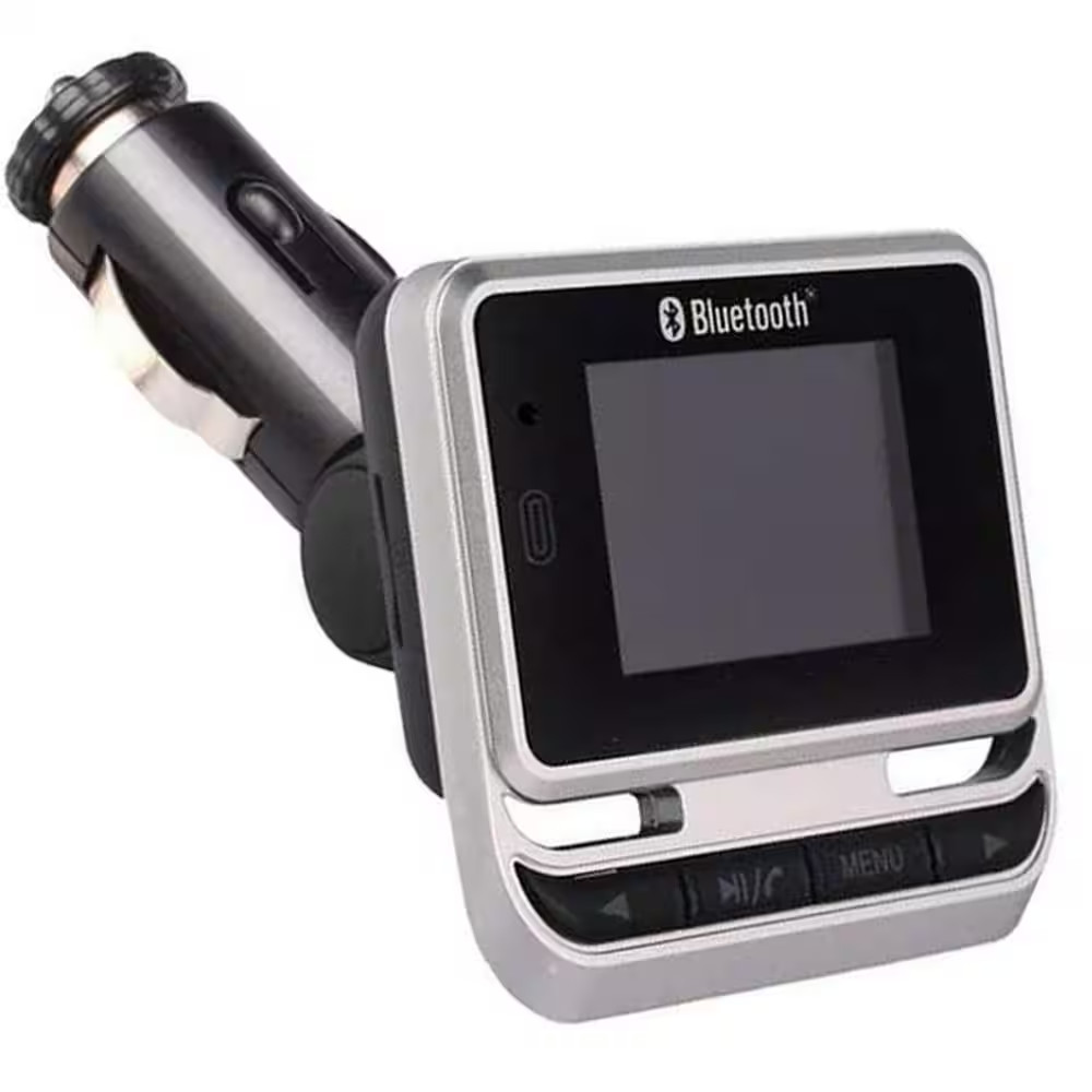 Bluetooth 5.4 FM Transmitter Car Adapter Light Switch Dual-Mic Hifi Bass Fast Ch