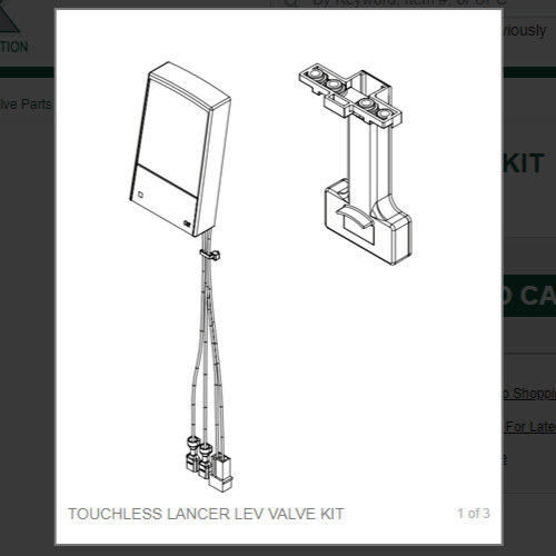 TOUCHLESS LANCER LEV VALVE KIT # 82-6742-SP
