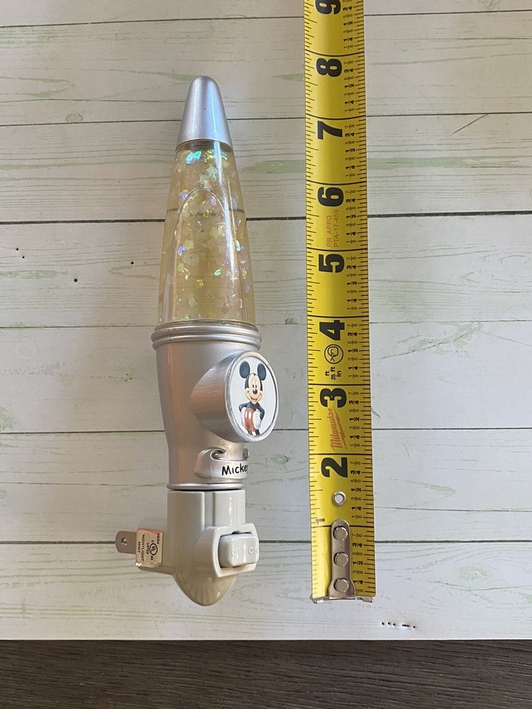 Disney Mickey Mouse Magic Sparkle Motion Lava Lamp Bubble Night Light (Plug In)