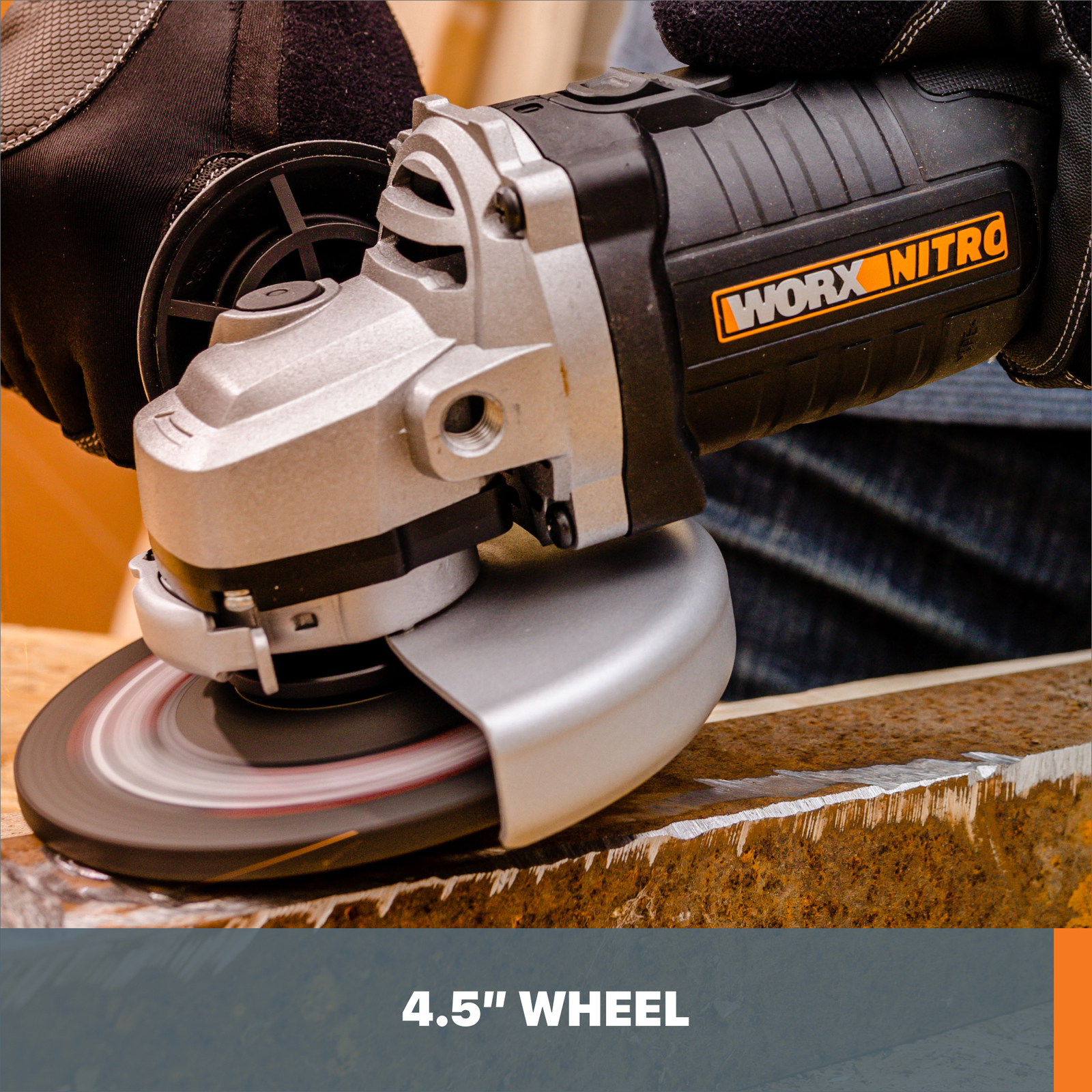 WX812L.9 Worx 20V Powershare 4 1/2" Angle Grinder w/ Brushless Motor - Tool Only