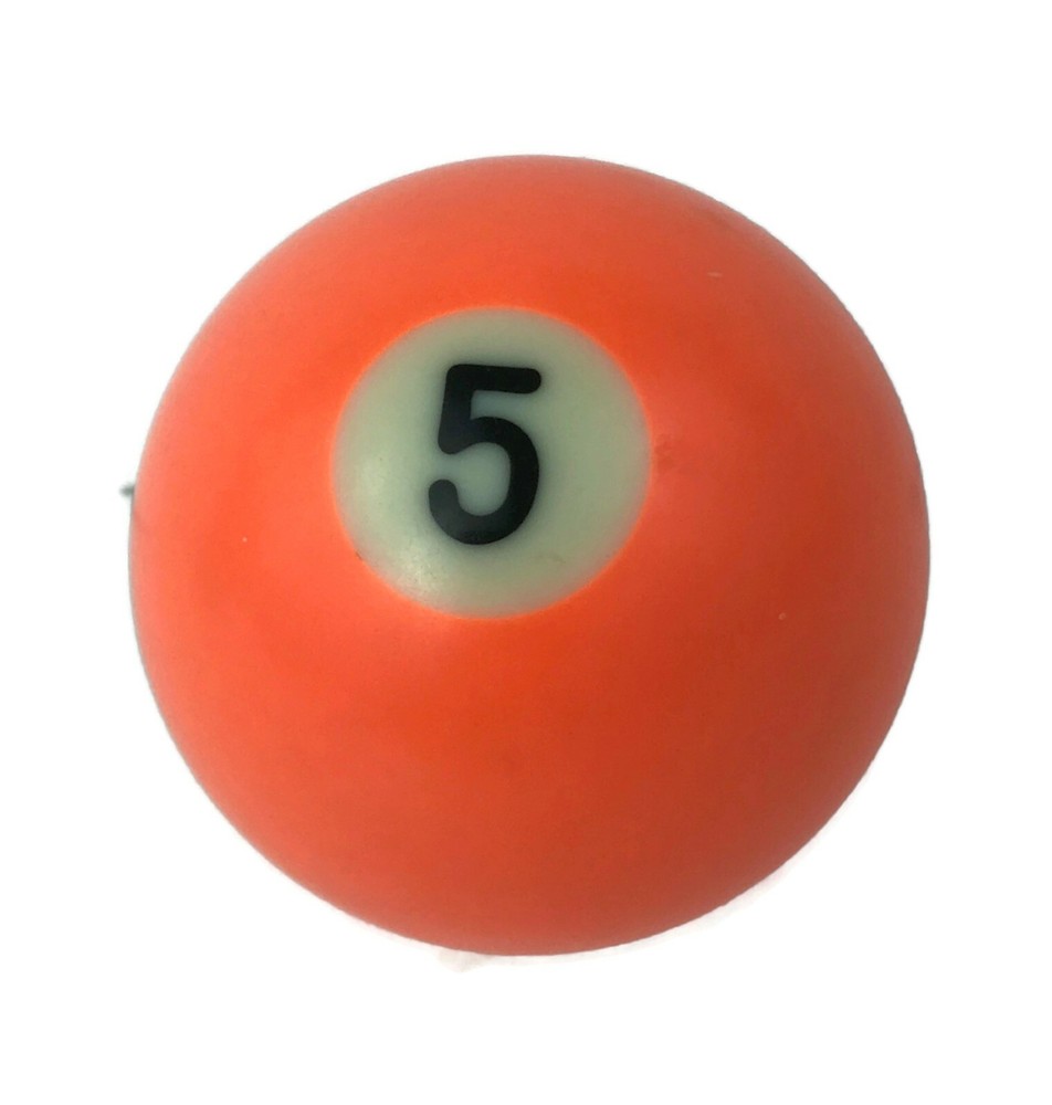 Orange #5 Five Pool Billiard Ball 2 1/4" Vintage Replacement Used Solid 2.25"