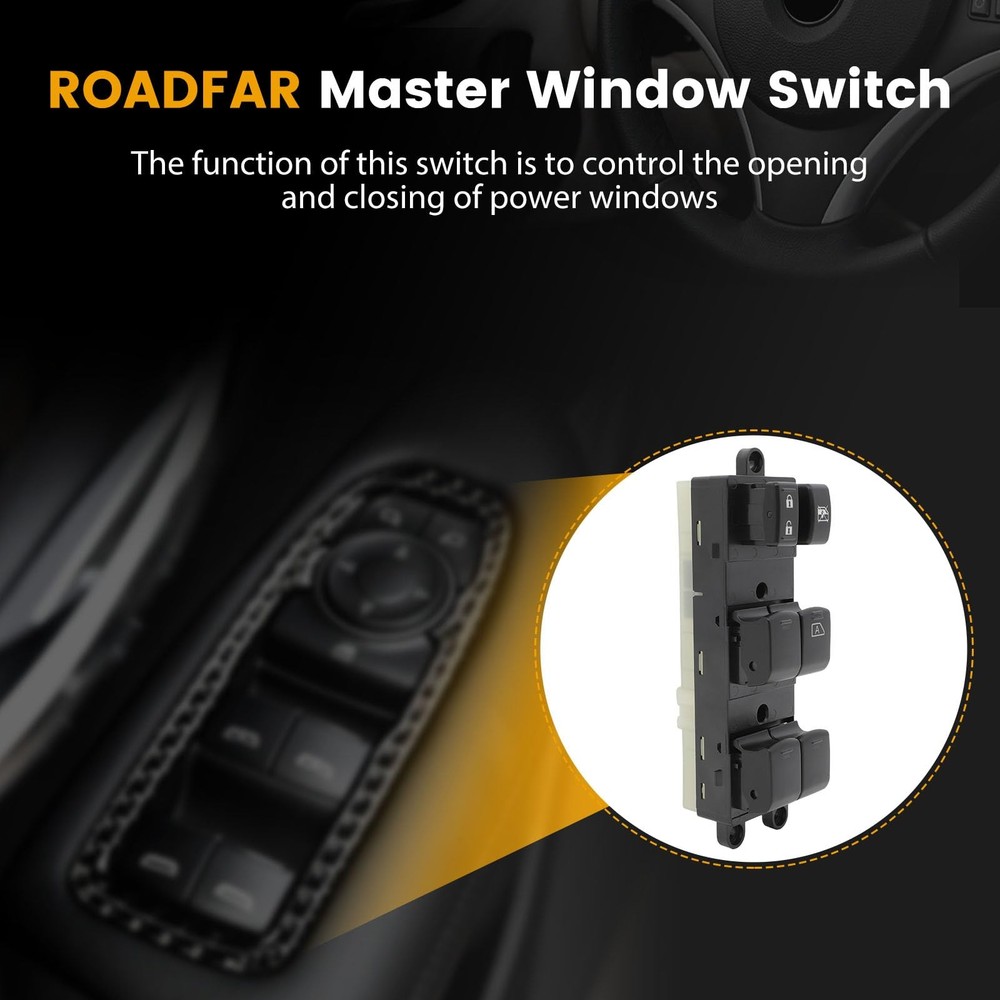 OE 83071AJ010 Front Left Driver Side Power Master Window Switch fits Black