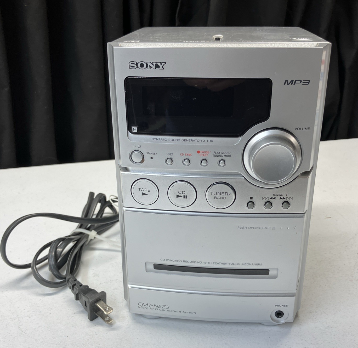 Sony HCD-NEZ3 Micro Hifi CD Tape Tested No Remote/No Speakers