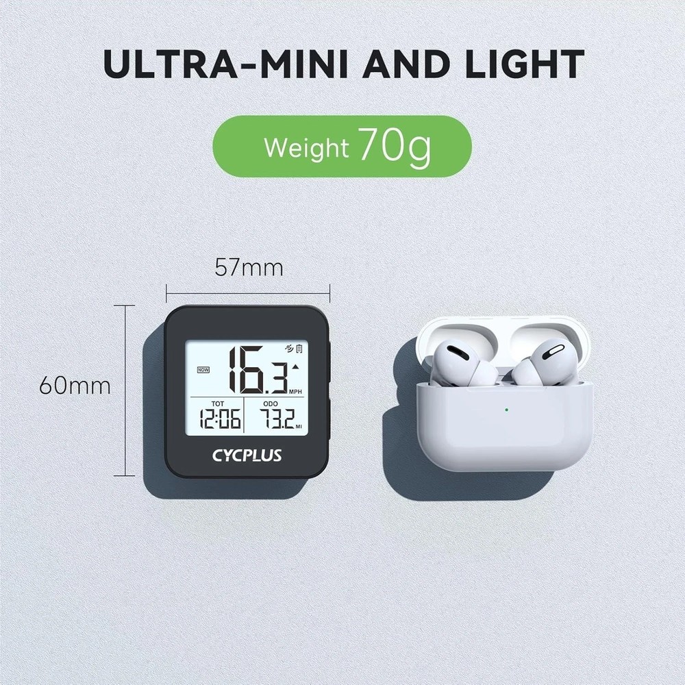 Dynamic GPS Cycling Computer - Wireless Speedometer with Automatic Backlight