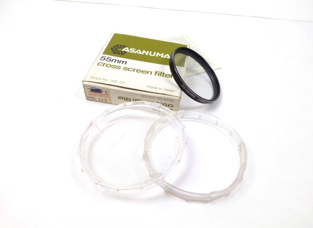 Asanuma 55mm CS Cross Screen Filter 4-lines Cross Pattern For Camera Lens