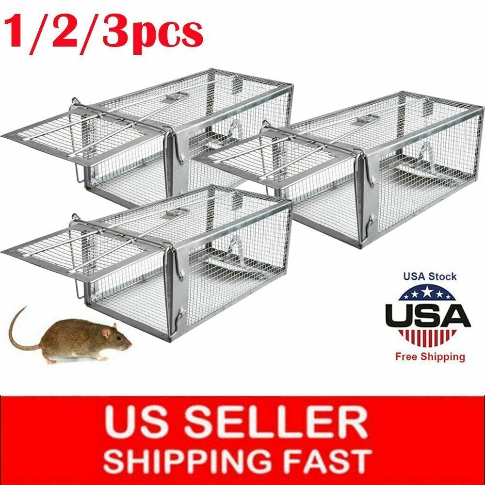 1-3x Live Humane Cage Trap For Squirrel Chipmunk Rat Mice Rodent Animal Catcher