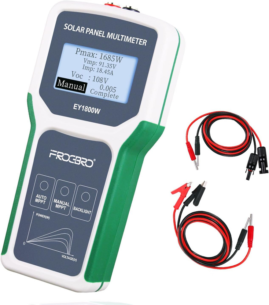 1800W Solar Panel Tester with Smart MPPT Display for PV Testing & Analysis