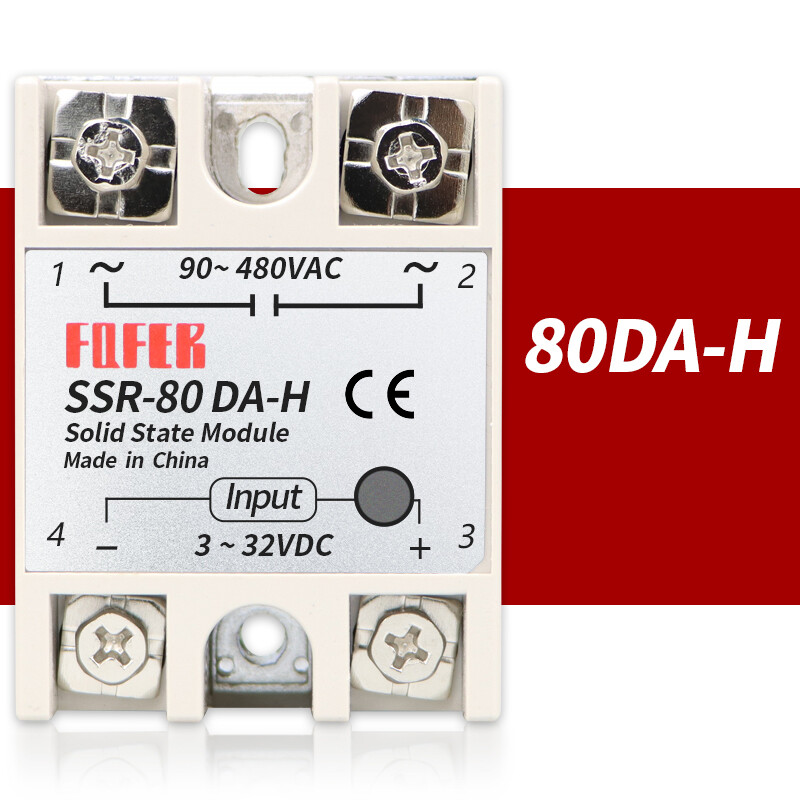 SSR-25/40DA-H/60DA-H/80DA-H/100DA-H Single Phase Solid State Relay DC Control AC