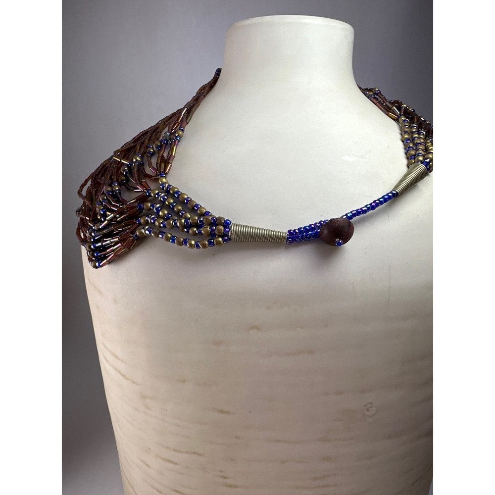 Vintage Multistrand Tiny Bead Necklace