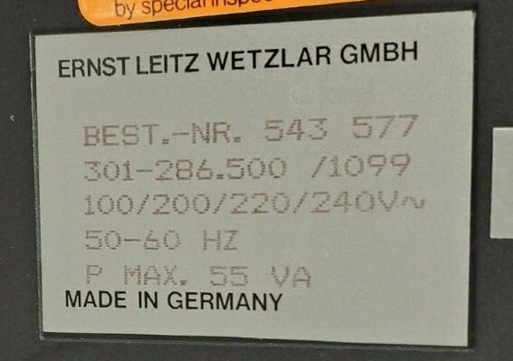 Leitz Leica Vario Orthomat 543-577 Camera Controller