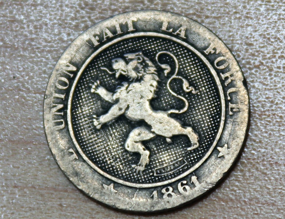 1861 Belgium 5 Centimes