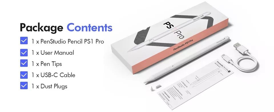 New iPad Pencil for iPad/iPad Air/iPad Mini/iPad Pro | Multi-Shortcuts | PS1 Pro