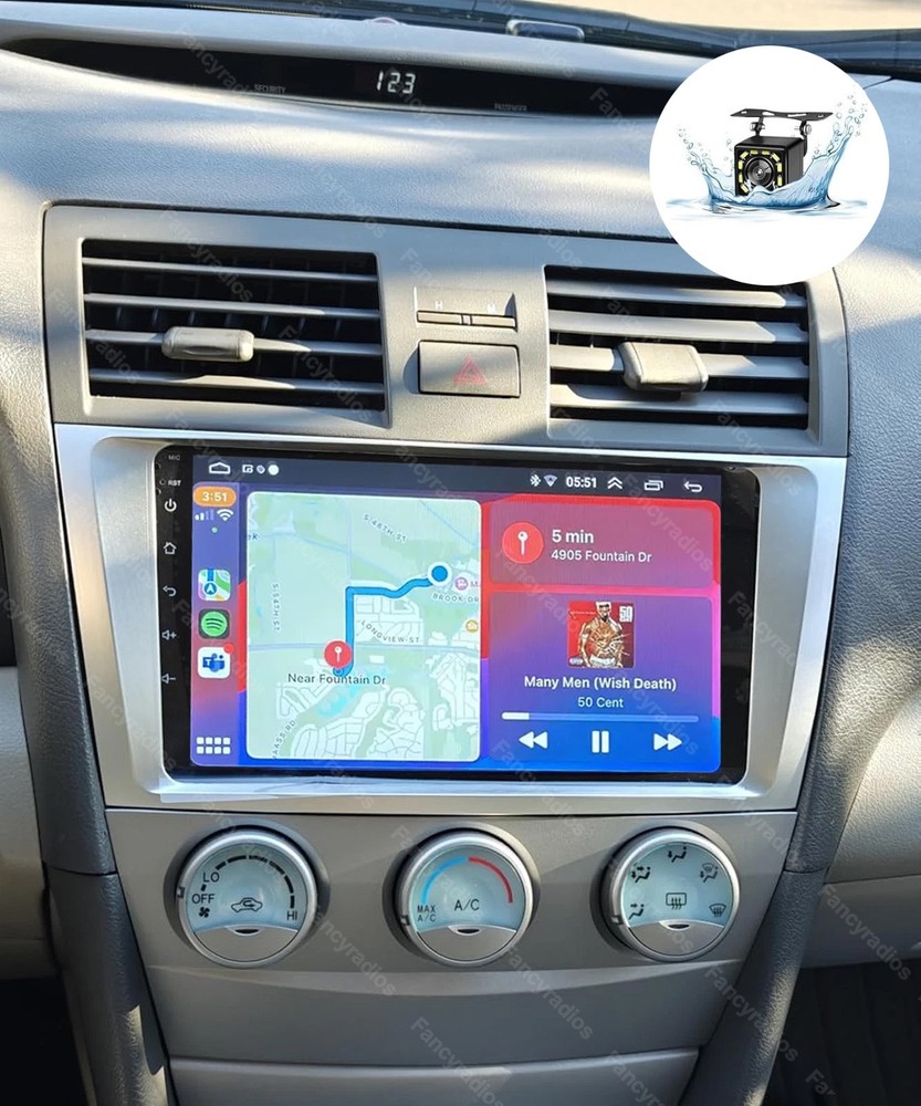 Android 15 For 2007-2011 Toyota Camry Apple Carplay Car Stereo Radio GPS Navi