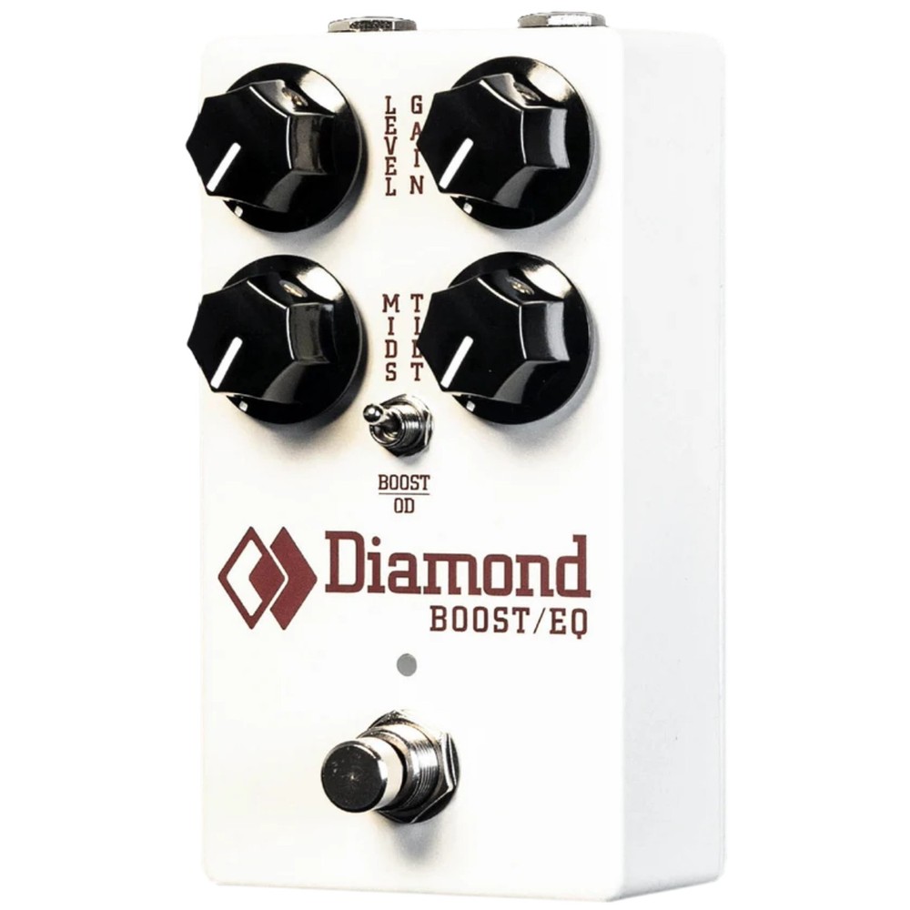 Diamond Boost/EQ Effects Pedal, White