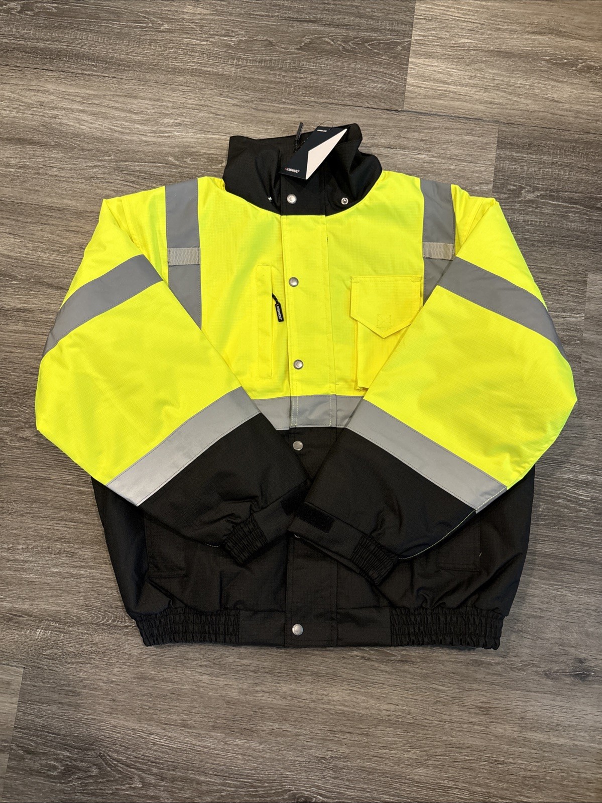 HIGH VISIBILITY INSULATED HI VIS REFLECTIVE ROAD WORK SAFETY BOMBER JACKET COAT