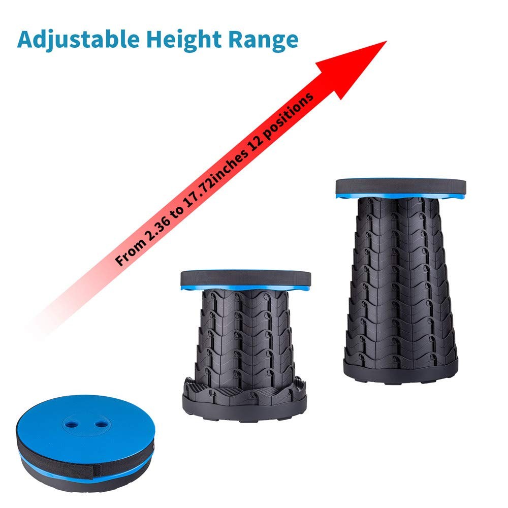 Boreeman Upgraded Folding Stool, Lightweight, Sturdy - 570lbs Static Load