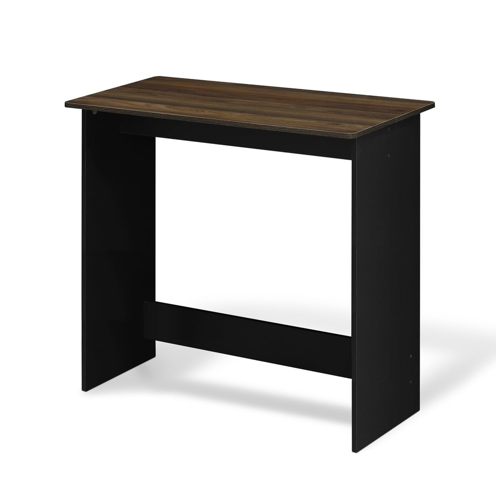 Simplistic Study Table Columbia Walnut W Space Saving & Sturdy Construction