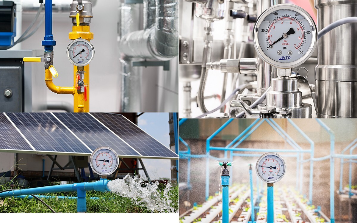 Pressure Gauge,Glycerin Filled,2-1/2" Dia,0-10000 psi,1/4 NPT lower mount