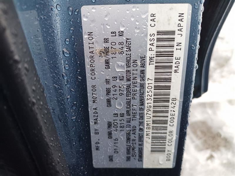 Dash Temperature Control from 2016 Mazda 3 10382841