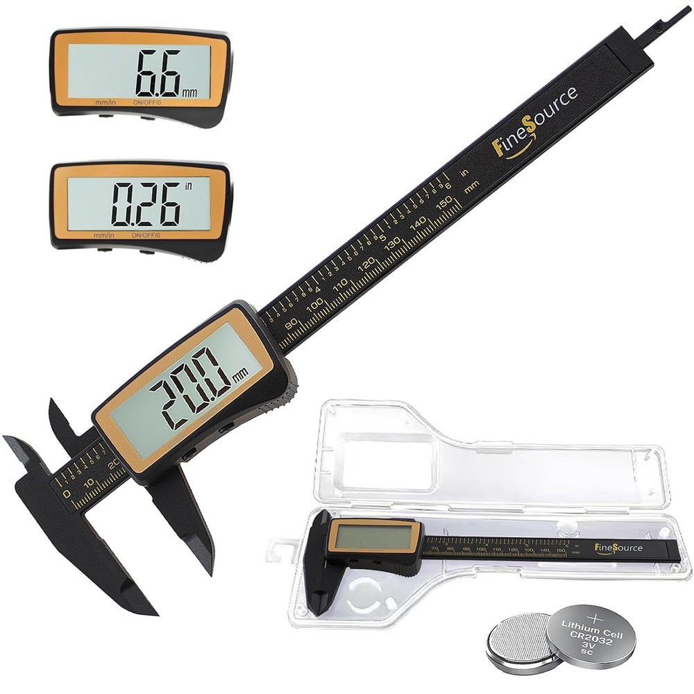 Precision Digital Caliper with Inch/Metric Conversion & Easy Read Large Display