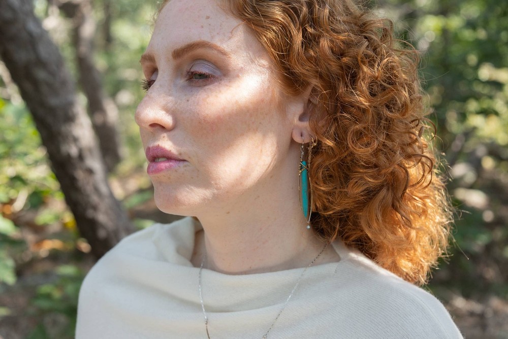 Turquoise Stalactite Earrings