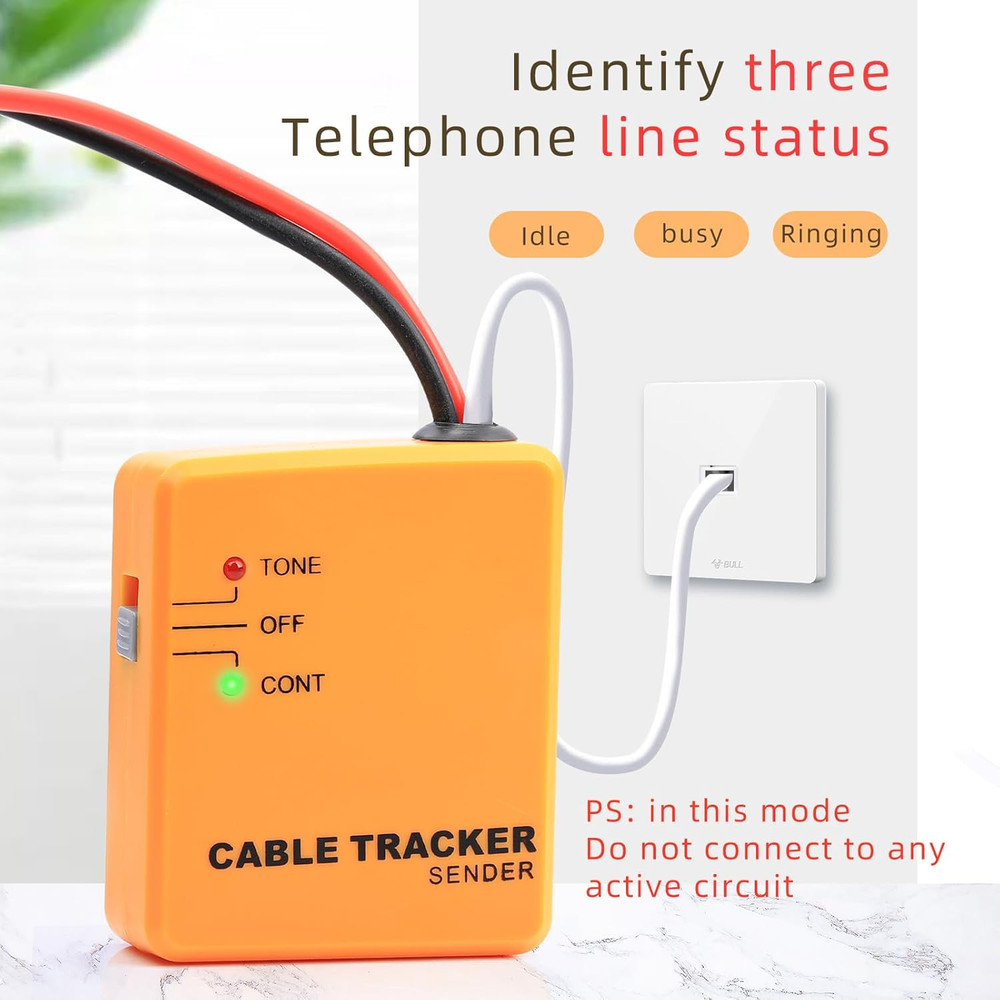 Yellow Cable Finder Tone Generator Probe Tracer Wire Tracker Cable Circuit Teste