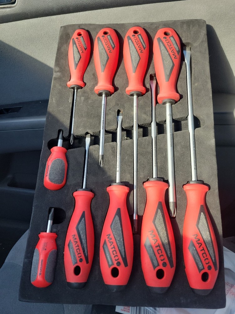 Matco Tools 10 Pc Premium Screwdriver Set Red Made In Germany
