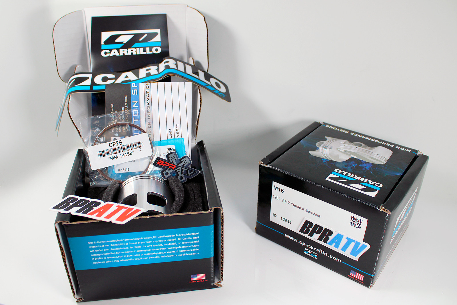 Yamaha Banshee 66mm Big Bore Cylinders + CP-Carrillo Pistons Top End Rebuild Kit