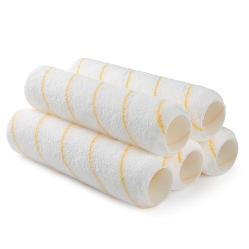 Paint Roller Covers, 5 Pack, 9 Inch Microfiber Paint Roller, 9 inch, 5 Pack