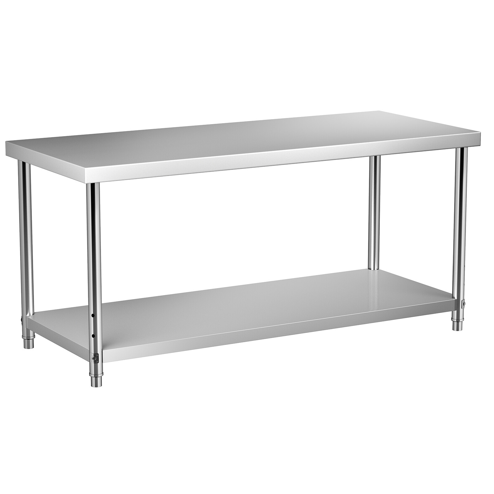 VEVOR Stainless Steel Work Prep Table Commercial Food Prep Table 72x30x34in