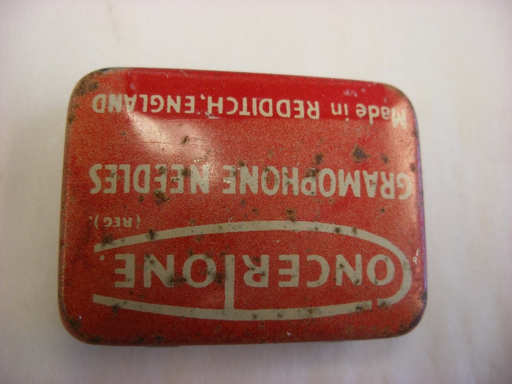 Phonograph Victrola Gramophone Needle Tin - Concertone Redditch - Empty