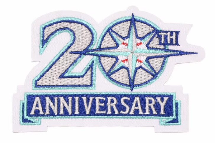 SEATTLE MARINERS - 20th ANNIVERSARY MLB - Embroidered Iron-On Patch