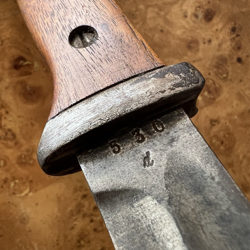 Vintage German WW2 K98 Bayonet 1936 "s" code generation.