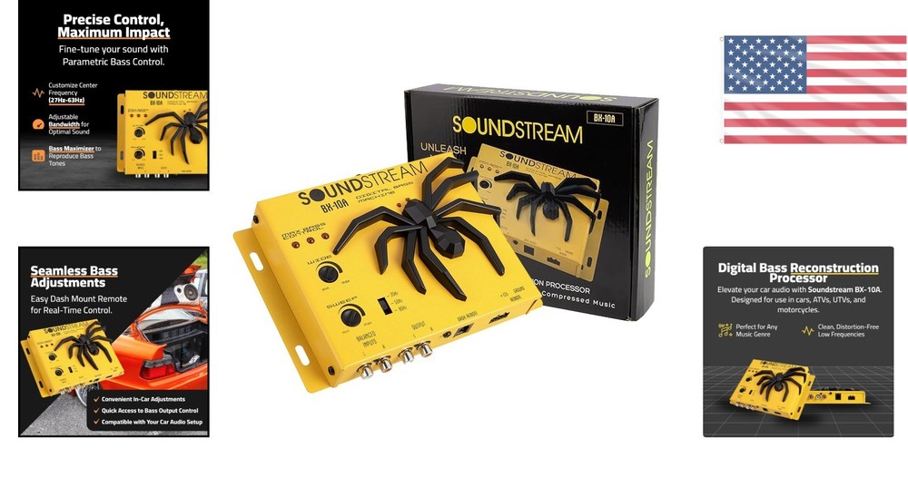 Compact Bass Processor with Dash Mount Control & Balanced Inputs for Car Audio