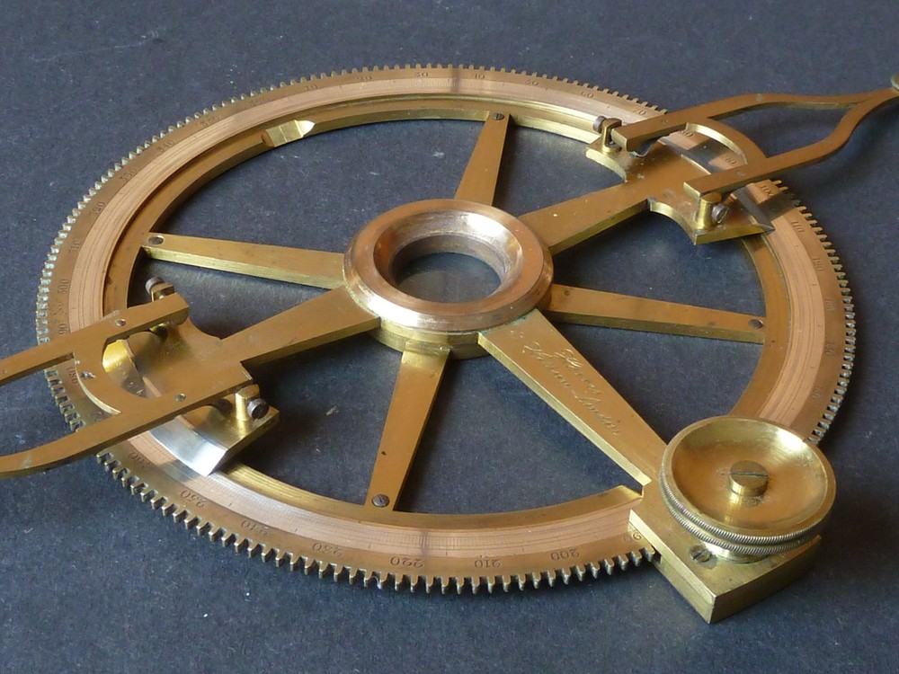 Small Plotting Protractor Harris 17 Holborn London Marking Compass 1835 Antique
