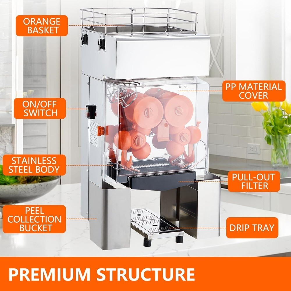 Commercial Automatic Orange Squeezer grapefruit Juicer Extractor Juice Machine
