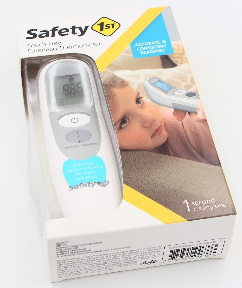 Safety 1st Touch Free Forehead Thermometer 1 Second Read Digital Display