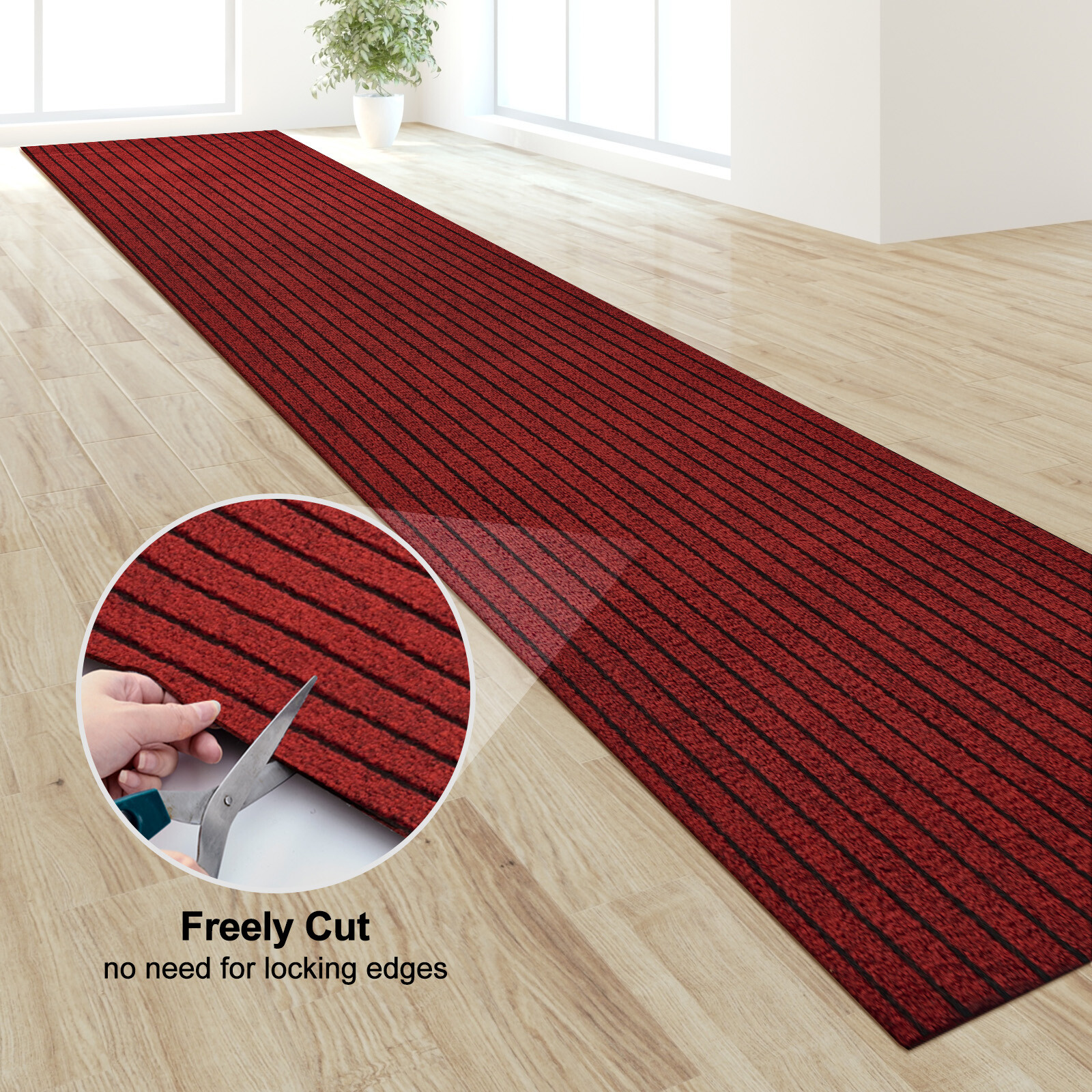 Runner Rug 2 x 8, 2 x 10 ft Hallway Non Slip Rubber Back Rugs for Kitchen Indoor