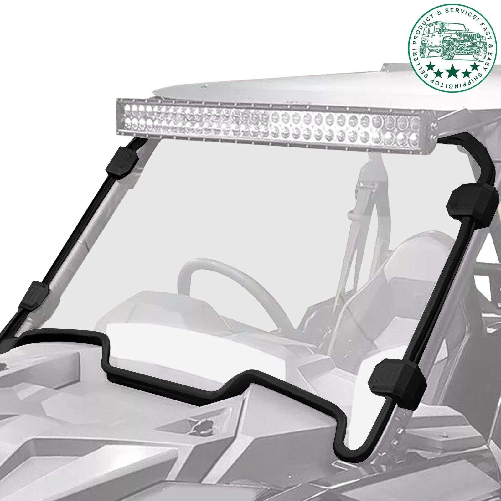 Front Full Windshield Scratch Resistant For 2019-23 Polaris RZR XP 4 1000 Turbo