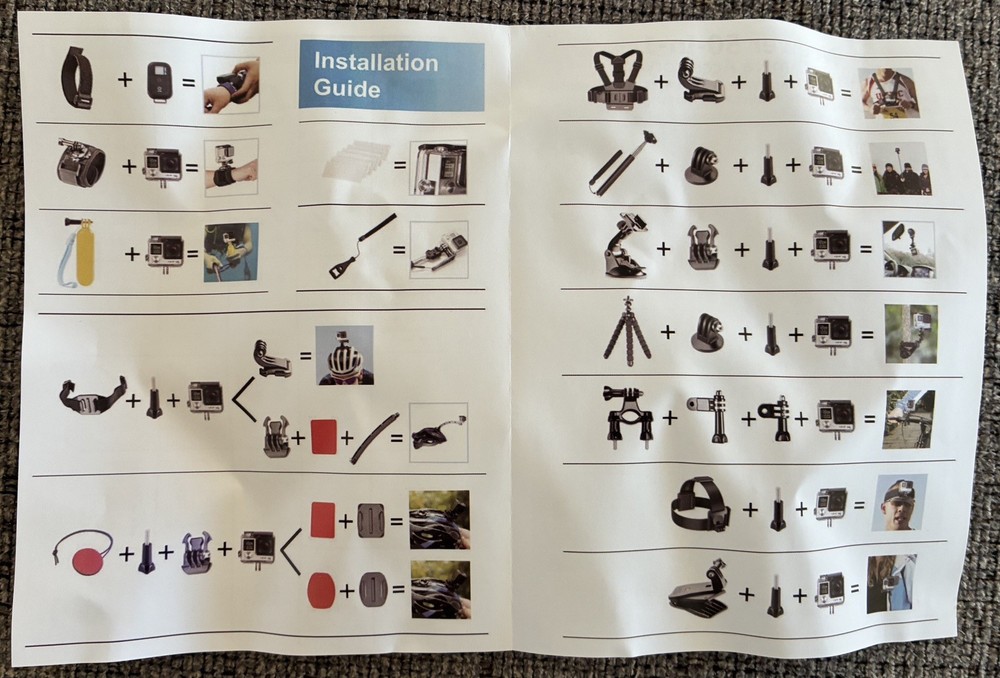Neewer 50-1 Action Camera Accessory Kit-NEW