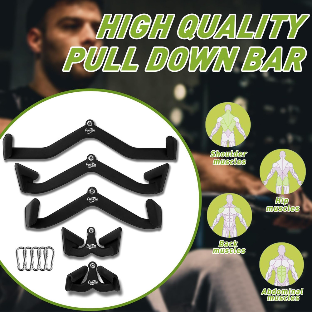 LAT Pulldown Attachments for Cable Machines, Cable Machine Attachments for Home